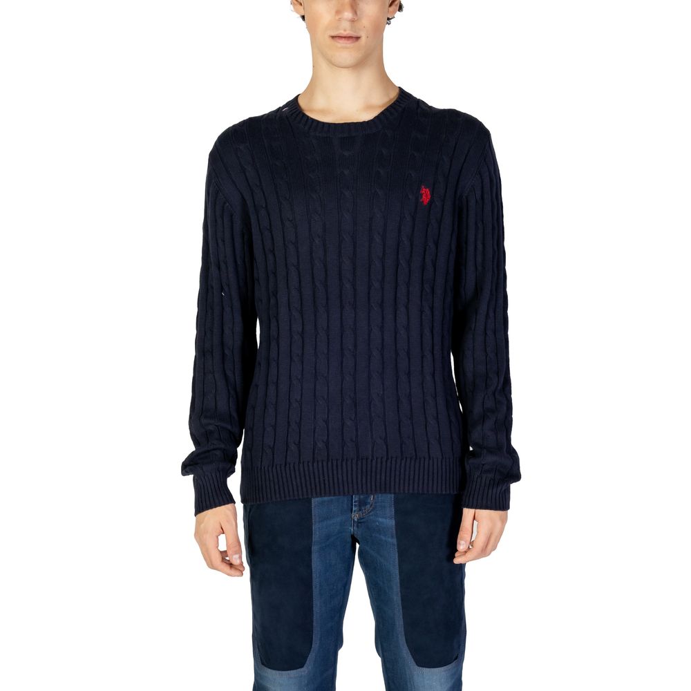 Maglione di cotone blu