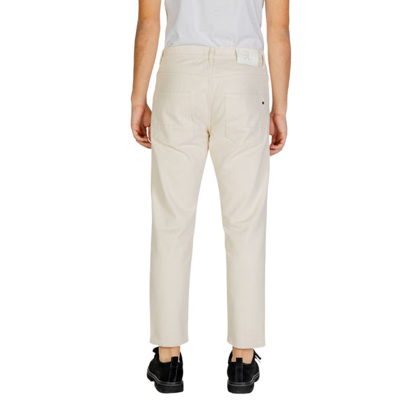 Cream Cotton Jeans & Pant