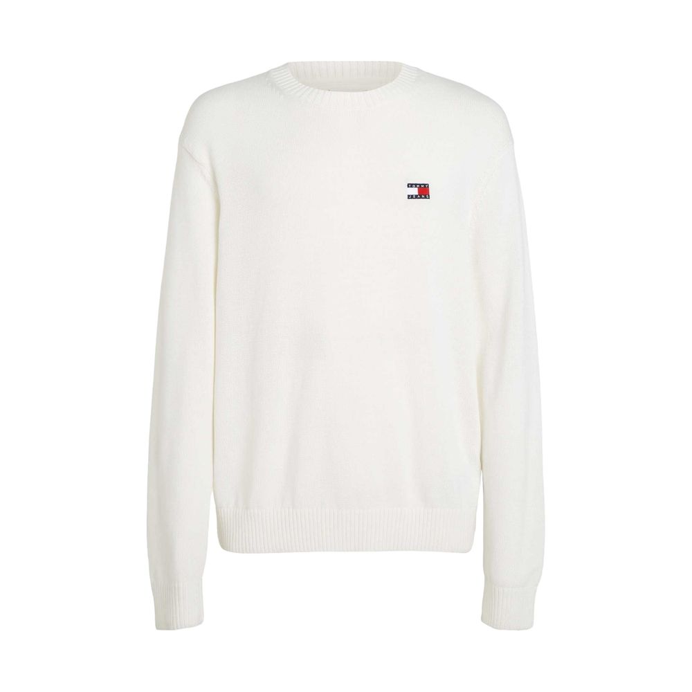 White Polyester Polyester Sweater