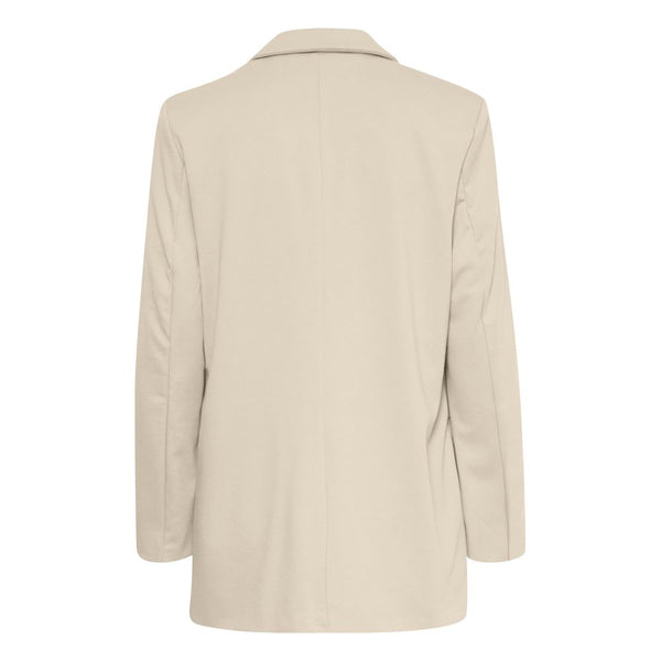 Beige Polyester Polyester Suits & Blazer