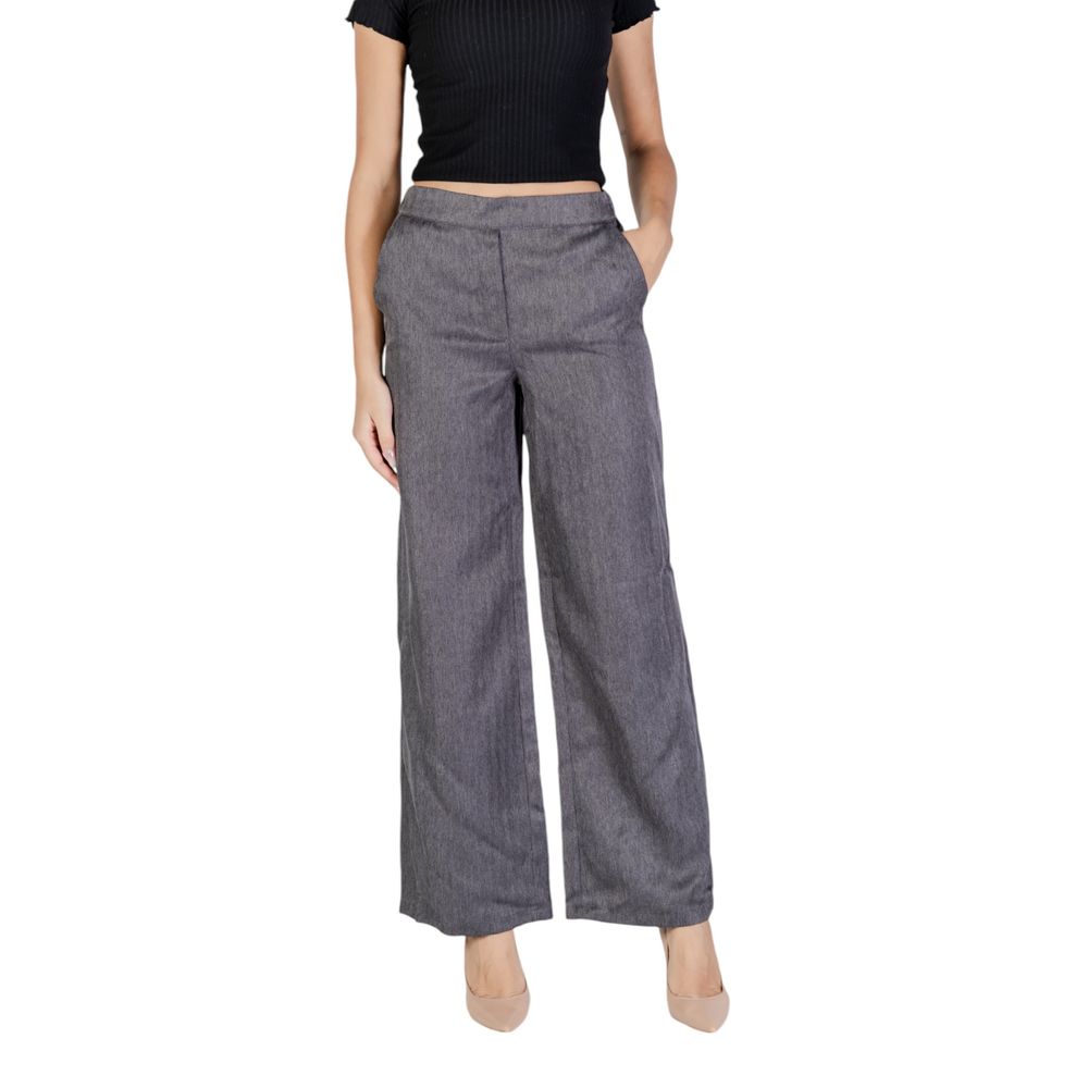 Gray Polyester Jeans & Pant