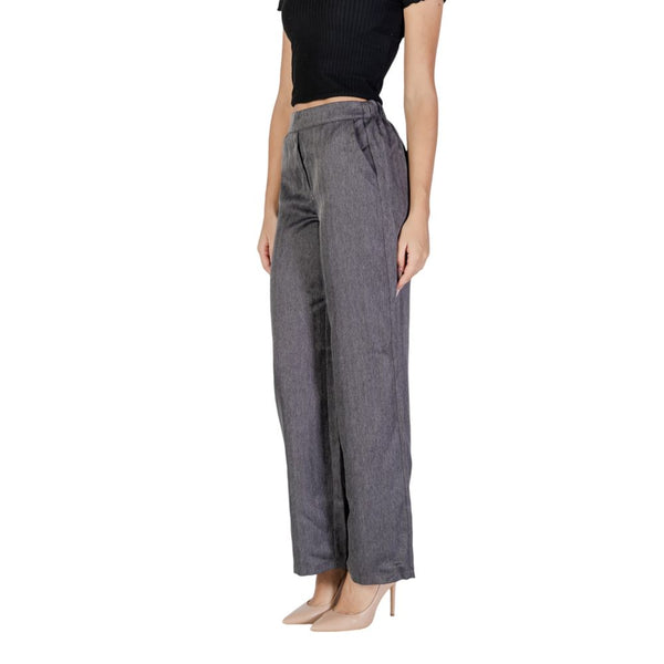 Gray Polyester Jeans & Pant