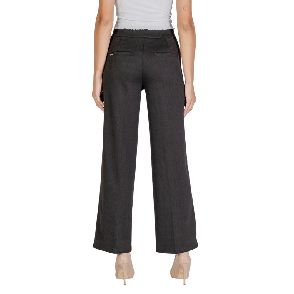 Street One Black Polyester Casual Pants