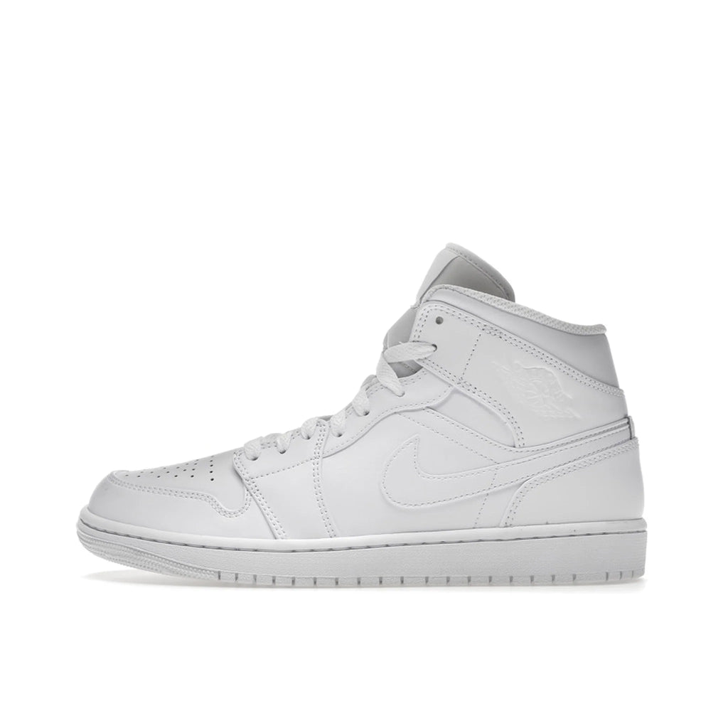 Jordan 1 Mid Triple White
