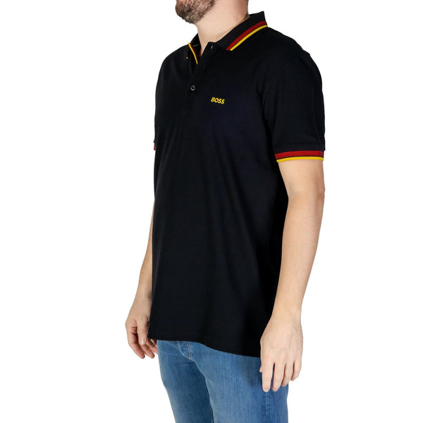 Black Cotton Polo Shirt