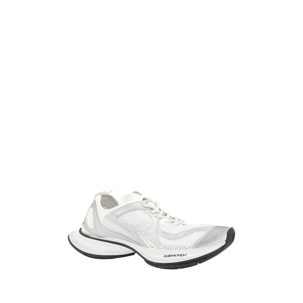 Balenciaga White Polyurethane Athletic Sneakers