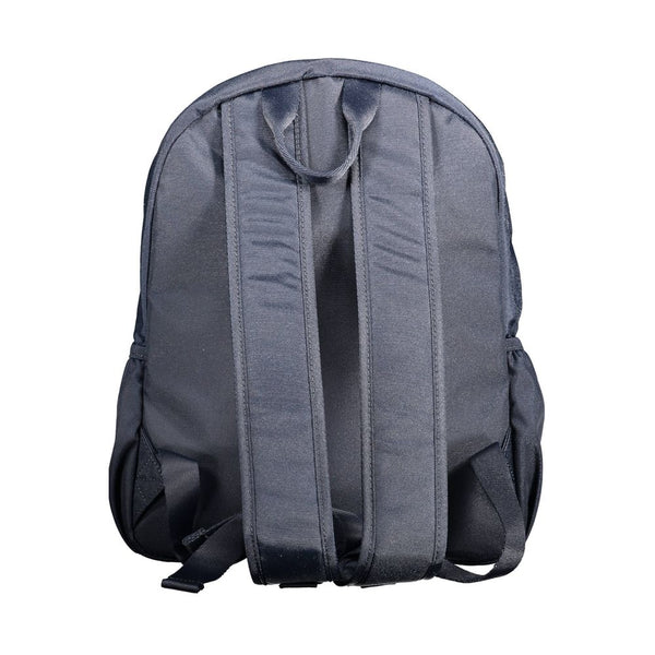 Blue Polyester Men Backpack