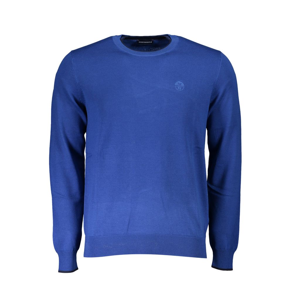 Maglione da uomo in cotone blu