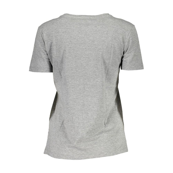 Gray Cotton Women T-Shirt