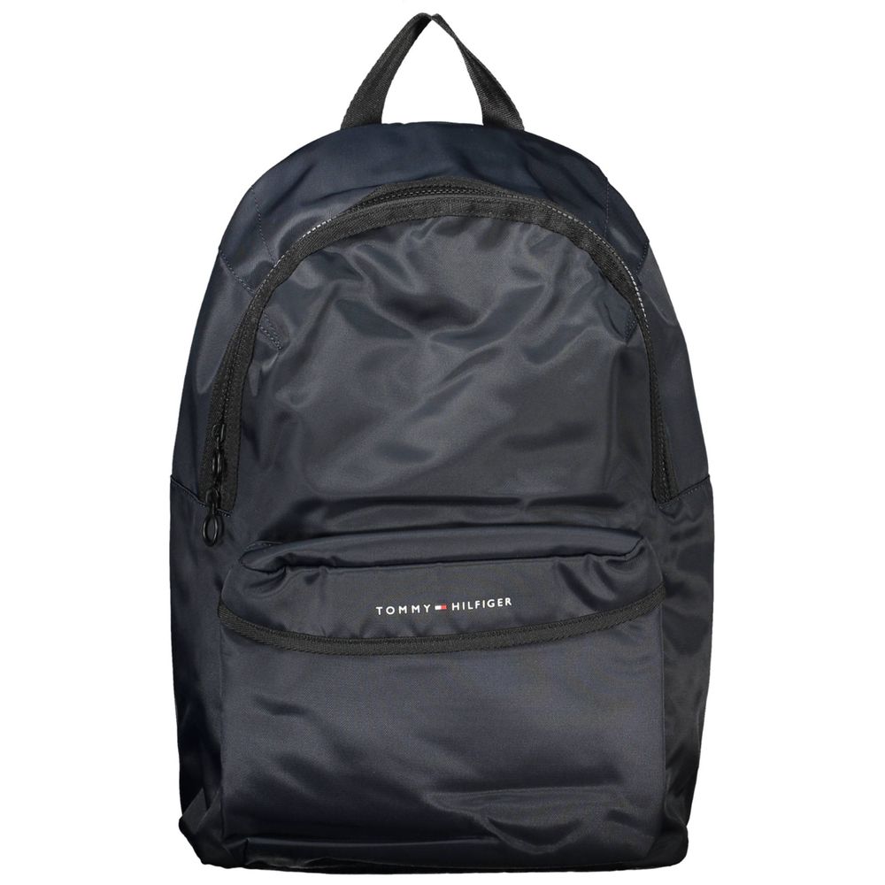 Blue Polyester Men Backpack