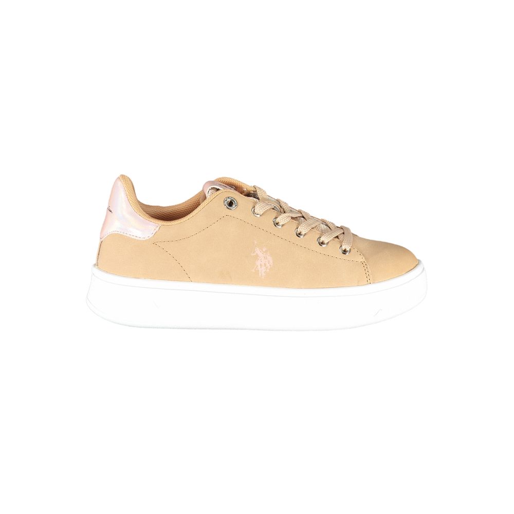 Sneaker donna in poliestere beige