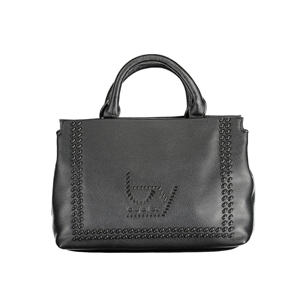 Black Polyethylene Women Handbag