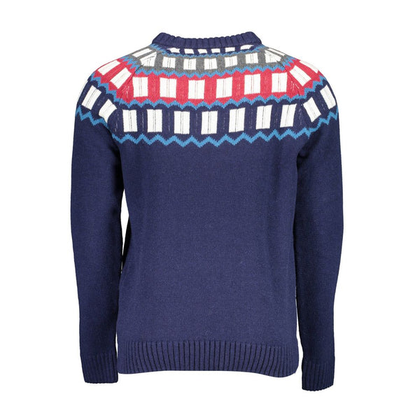 Maglione da uomo in lana blu