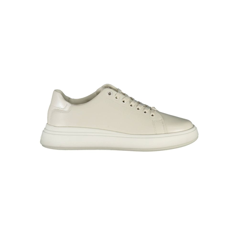 Sneaker donna in pelle beige