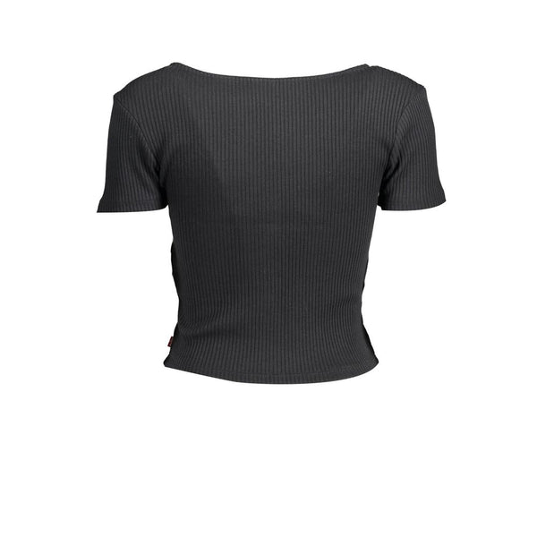 Top donna in cotone nero