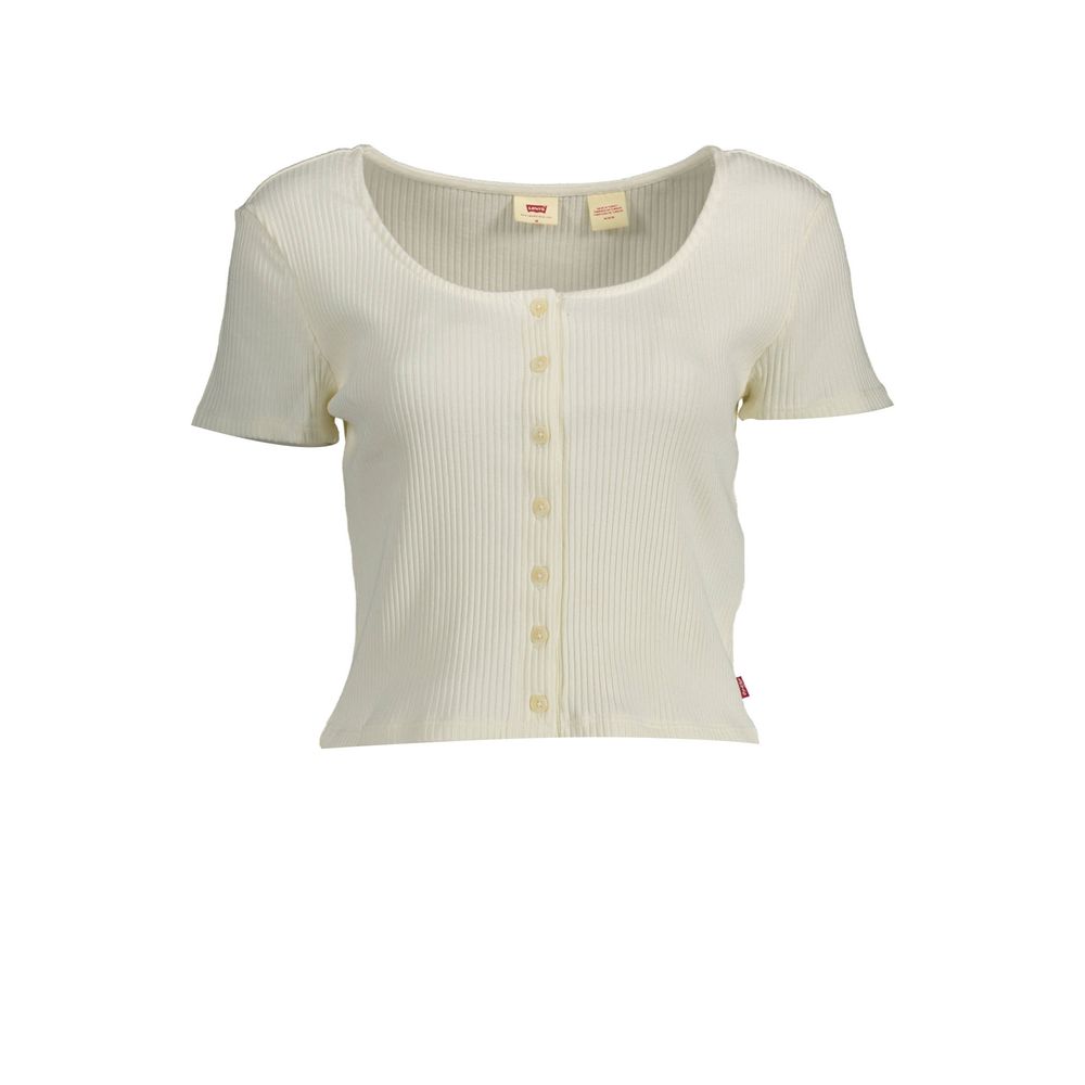 Top donna in cotone bianco