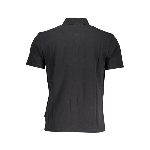 Polo da uomo in cotone nero