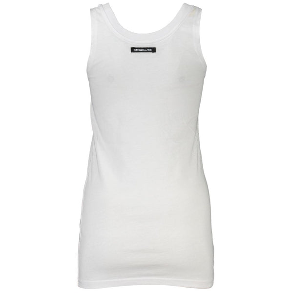 Top donna in cotone bianco