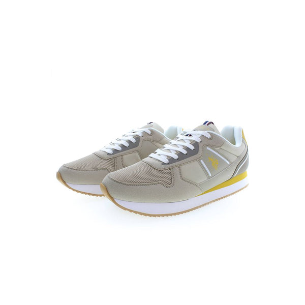 Sneaker uomo in poliestere beige