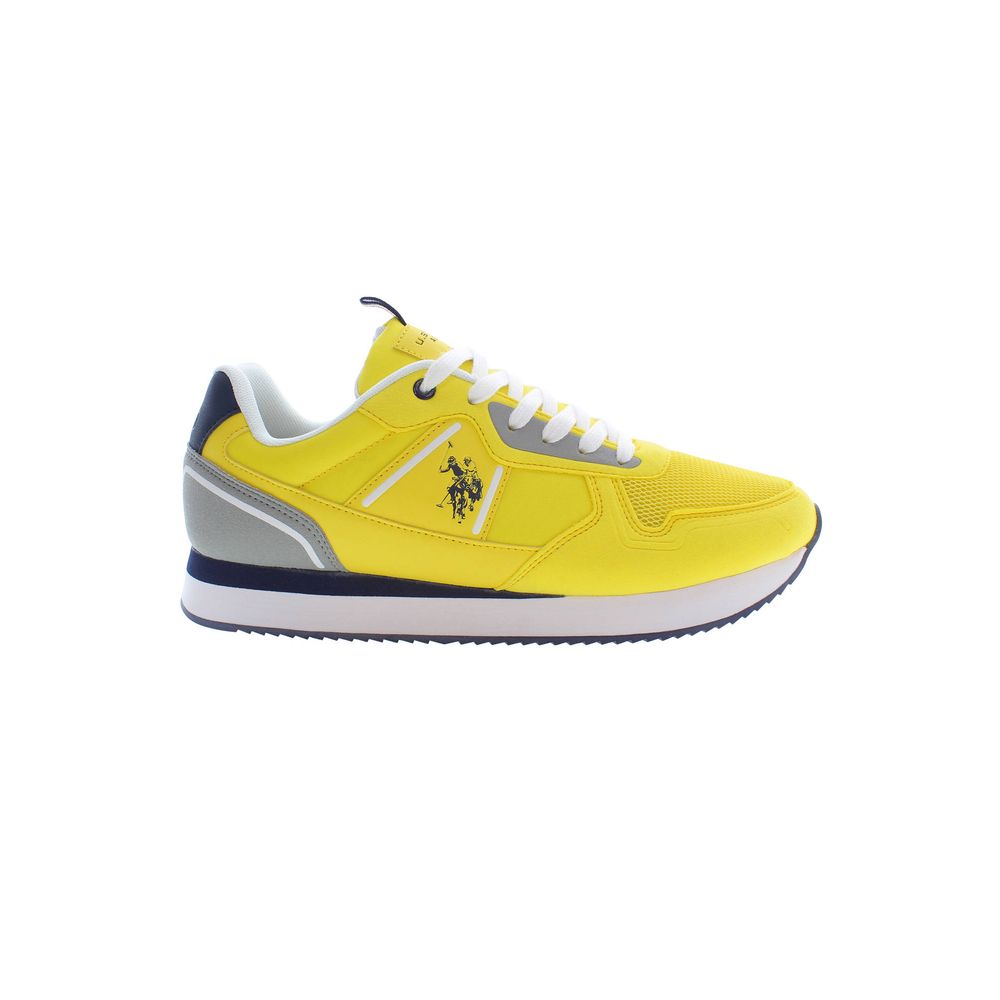 Sneaker uomo in poliestere giallo