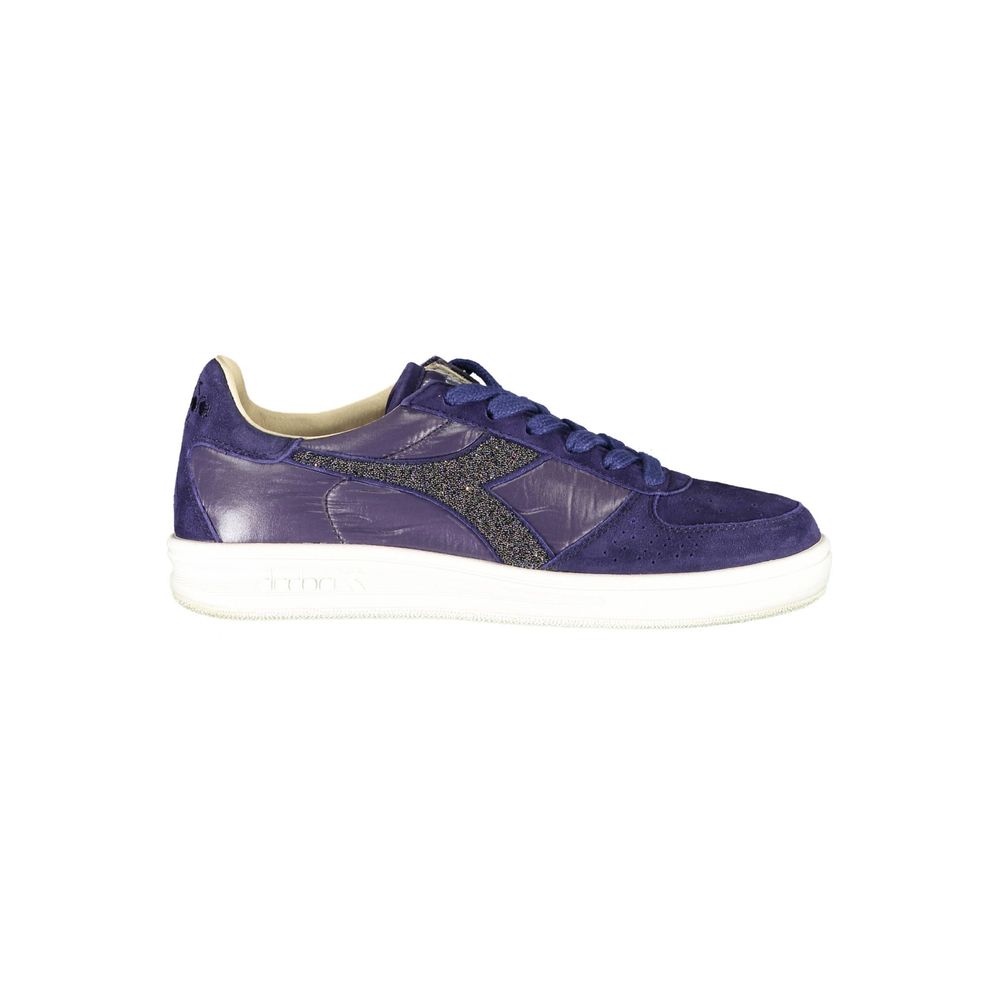 Blue Leather Women Sneaker