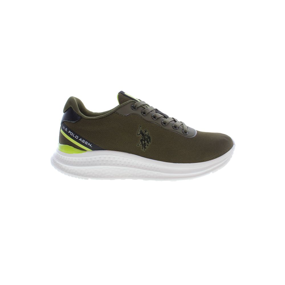 Sneaker uomo in poliestere verde