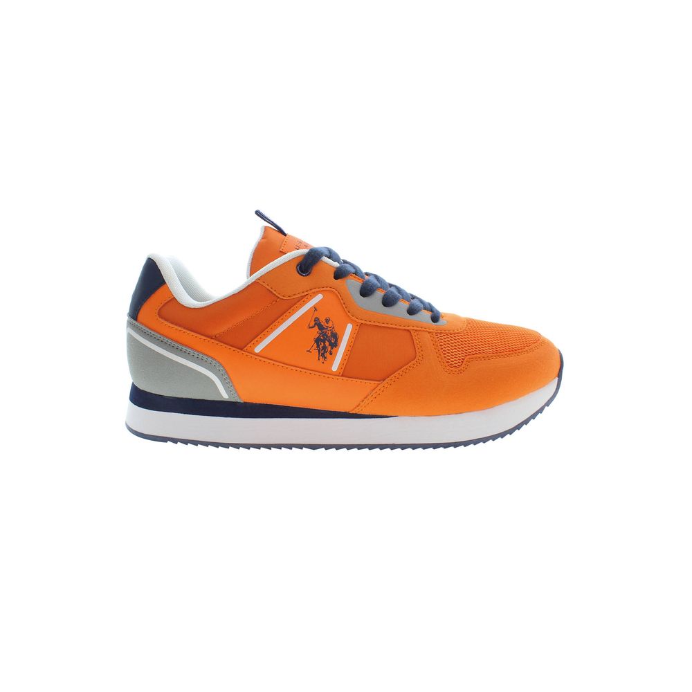 Sneaker uomo in poliestere arancione