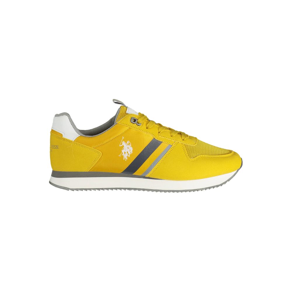 Sneaker uomo in poliestere giallo