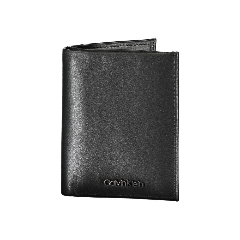 Sleek Black Leather RFID Wallet