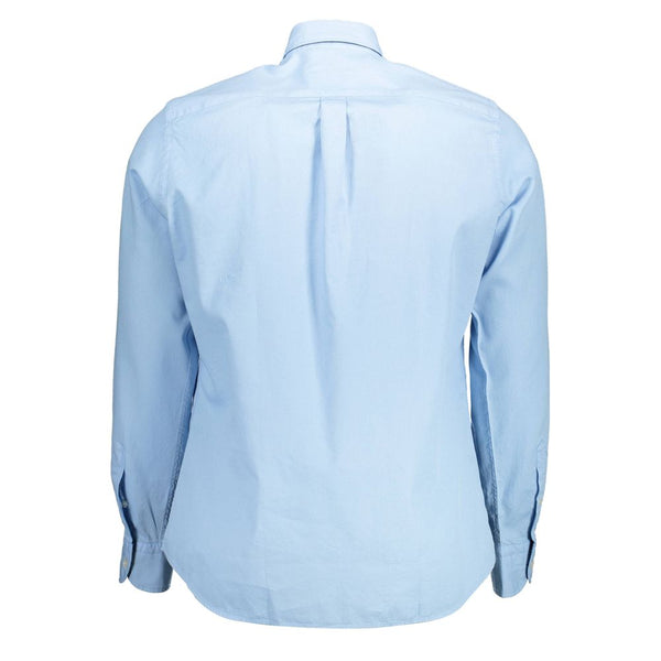 Camicia da uomo in cotone azzurro