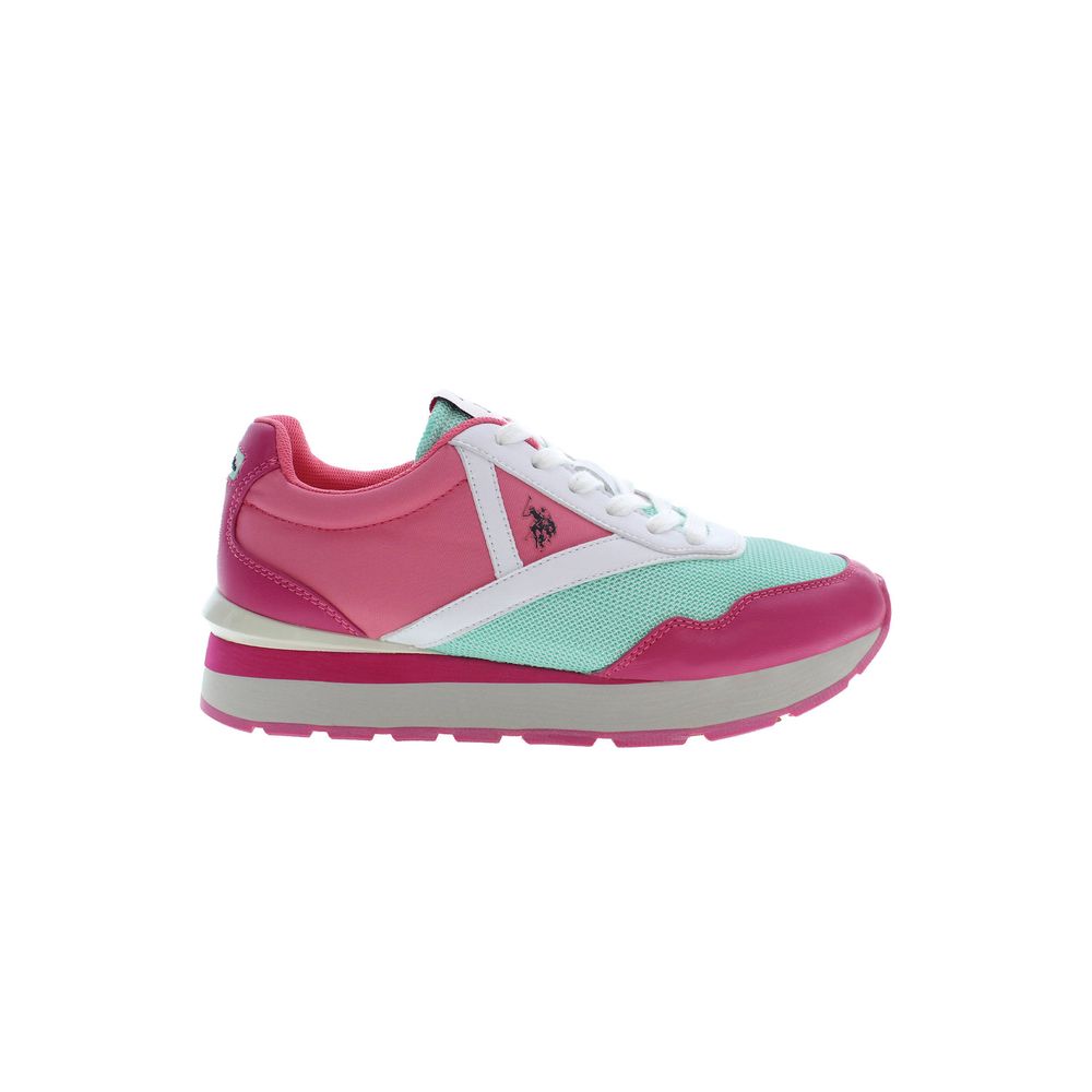 Sneaker donna in poliestere rosa