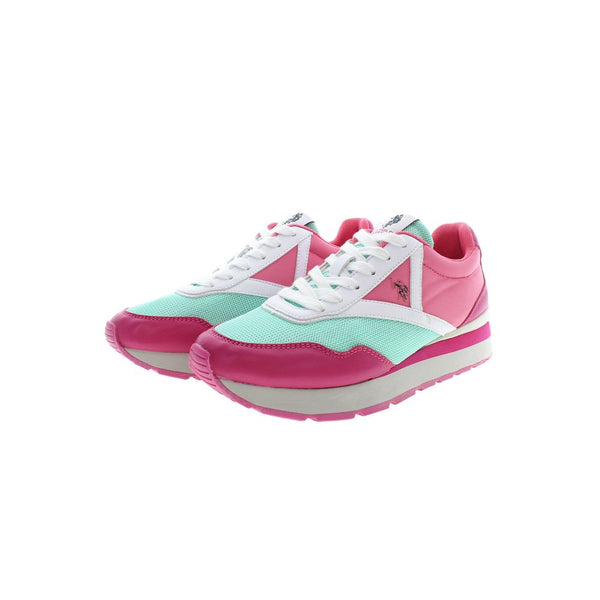 Sneaker donna in poliestere rosa