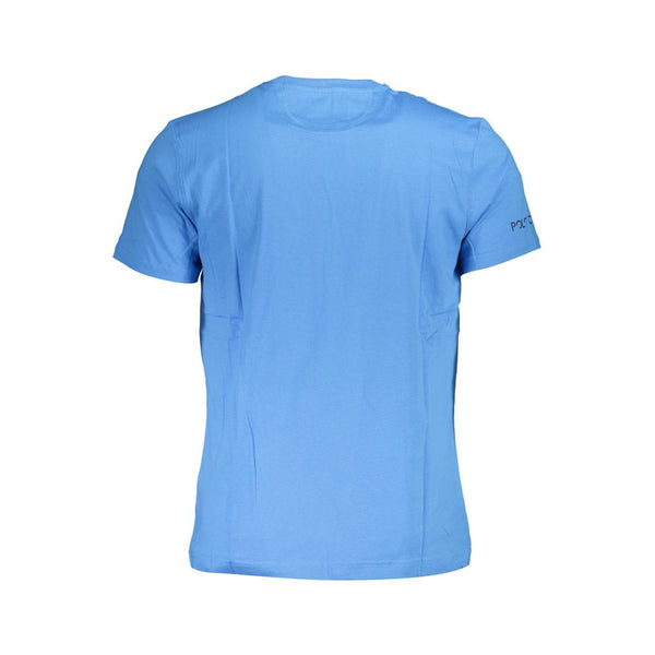 Blue Cotton Men T-Shirt