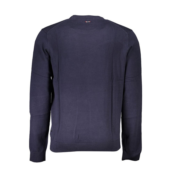 Maglione da uomo in cotone blu