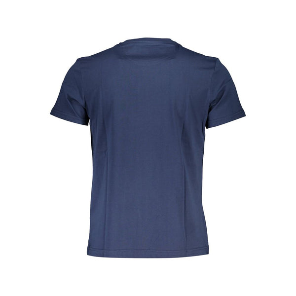 Blue Cotton Men T-Shirt