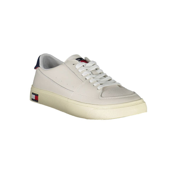 Sneaker uomo in pelle bianca