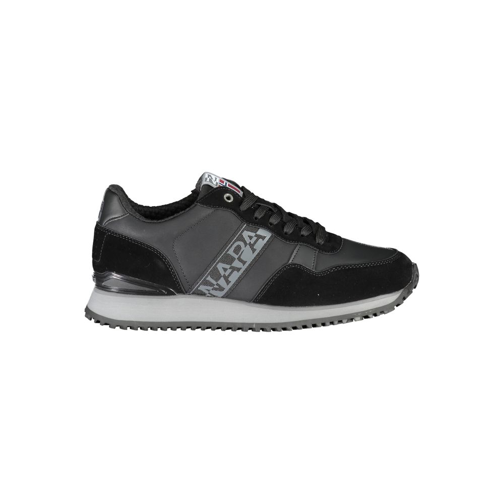 Sneakers eleganti in pizzo nero a contrasto