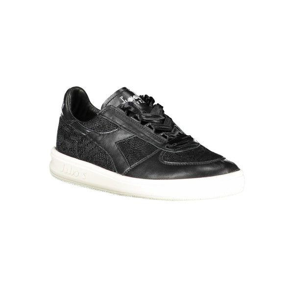 Sneaker donna in pelle nera