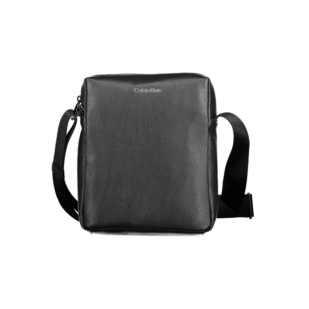 Black Polyester Men Shoulder Bag