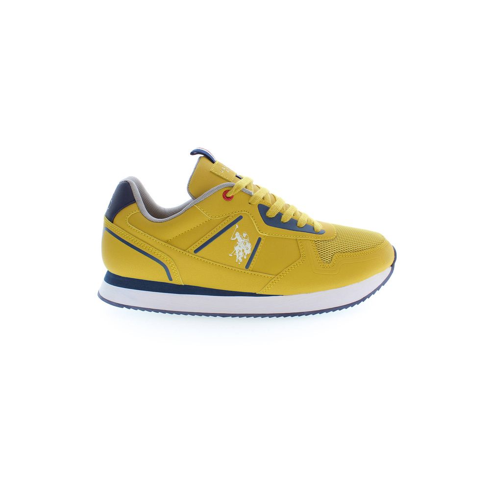 Sneaker uomo in poliestere giallo