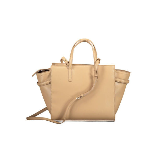 Borsa da donna in poliestere beige