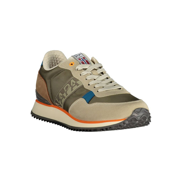 Sneaker uomo in poliestere beige