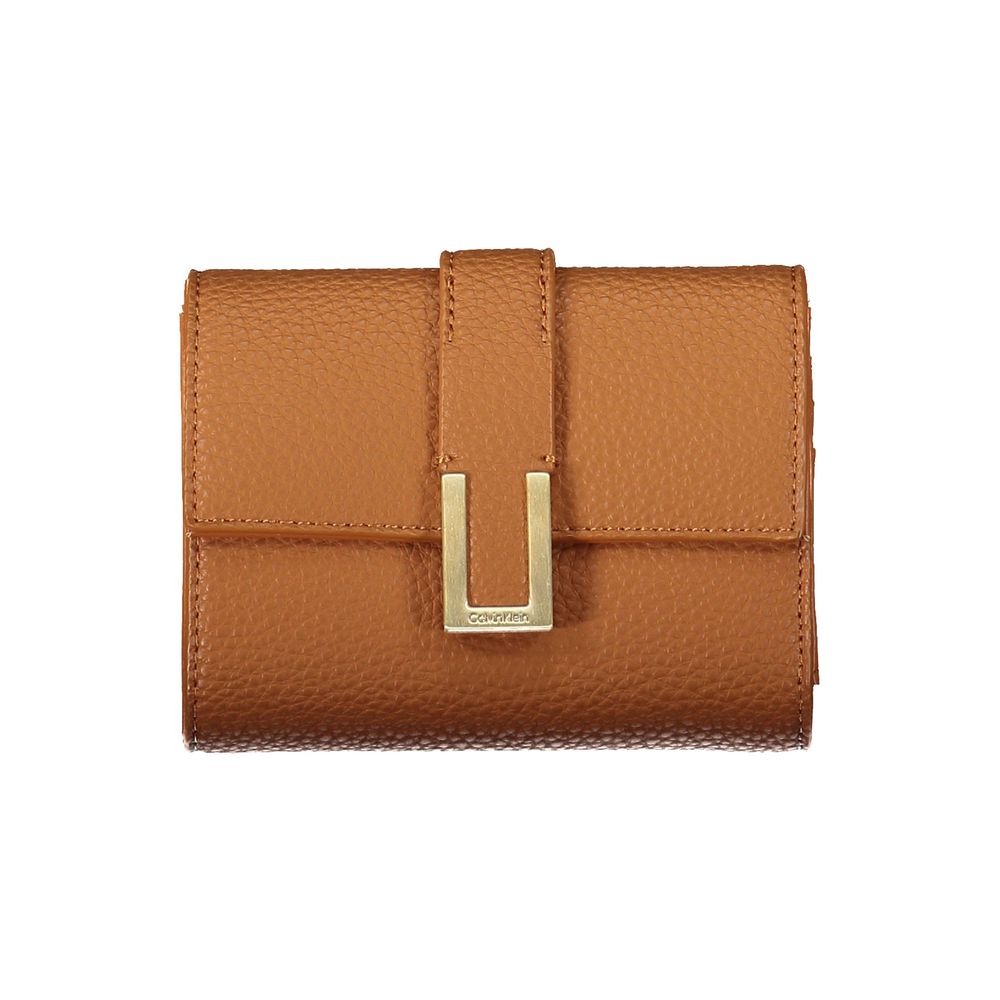 Brown Polyester Women Wallet