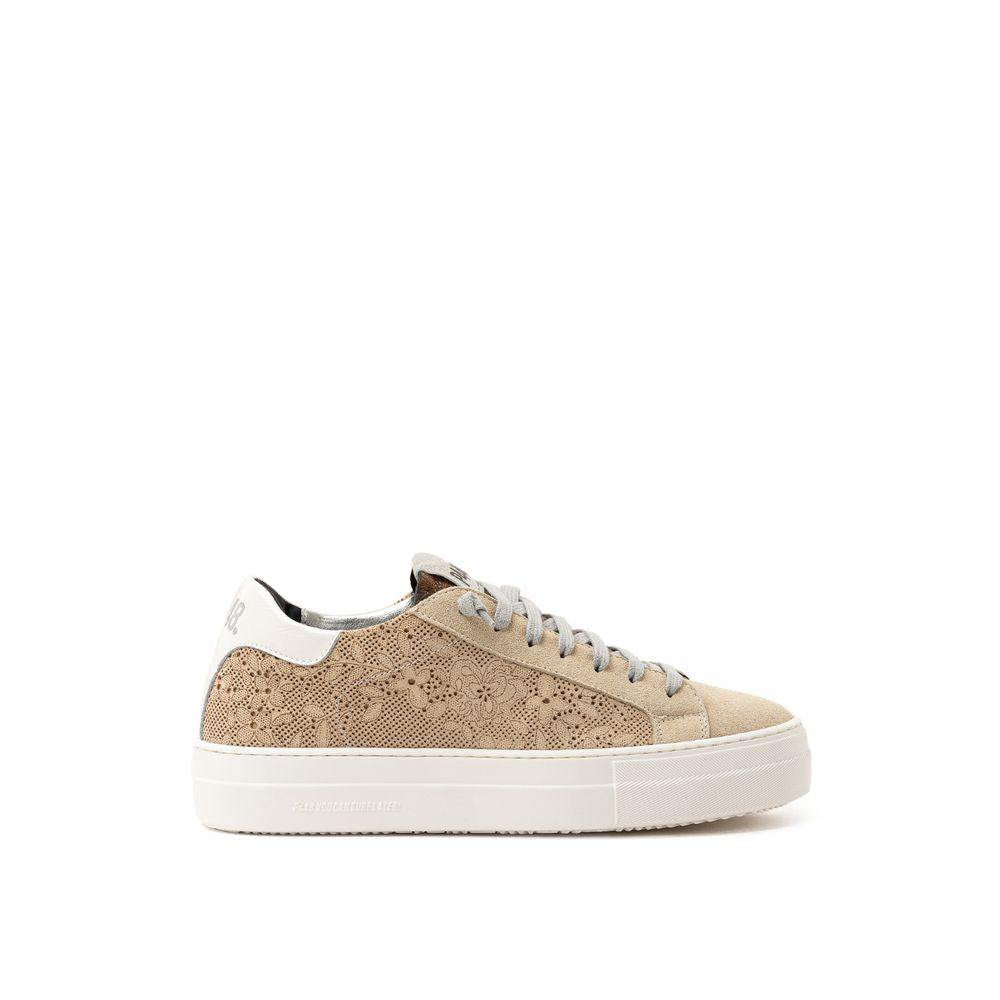 Sneaker in pelle beige