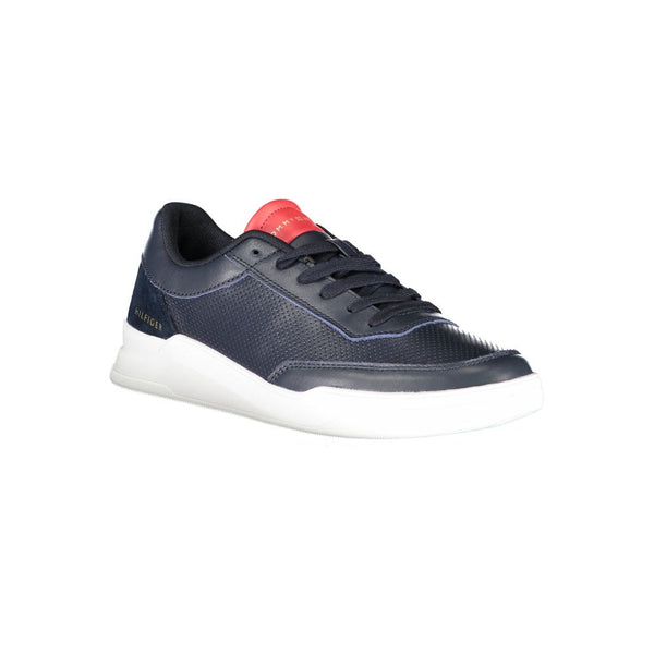 Sneaker uomo in pelle blu