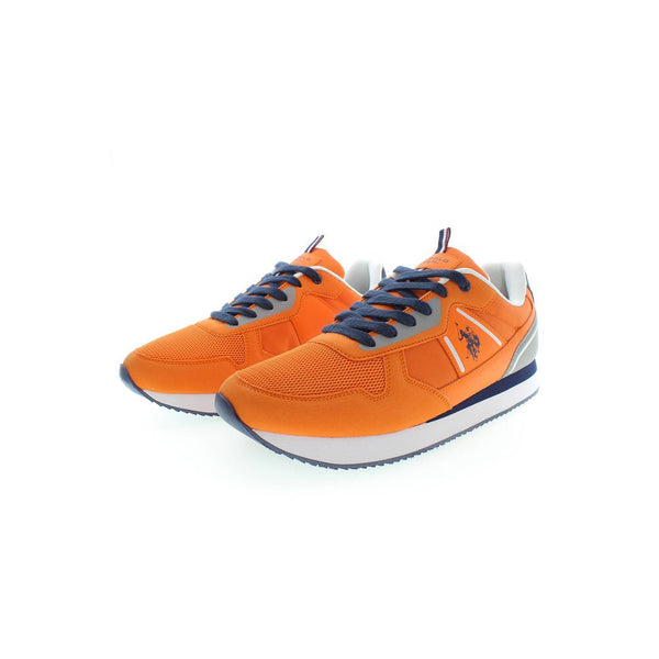 Sneaker uomo in poliestere arancione