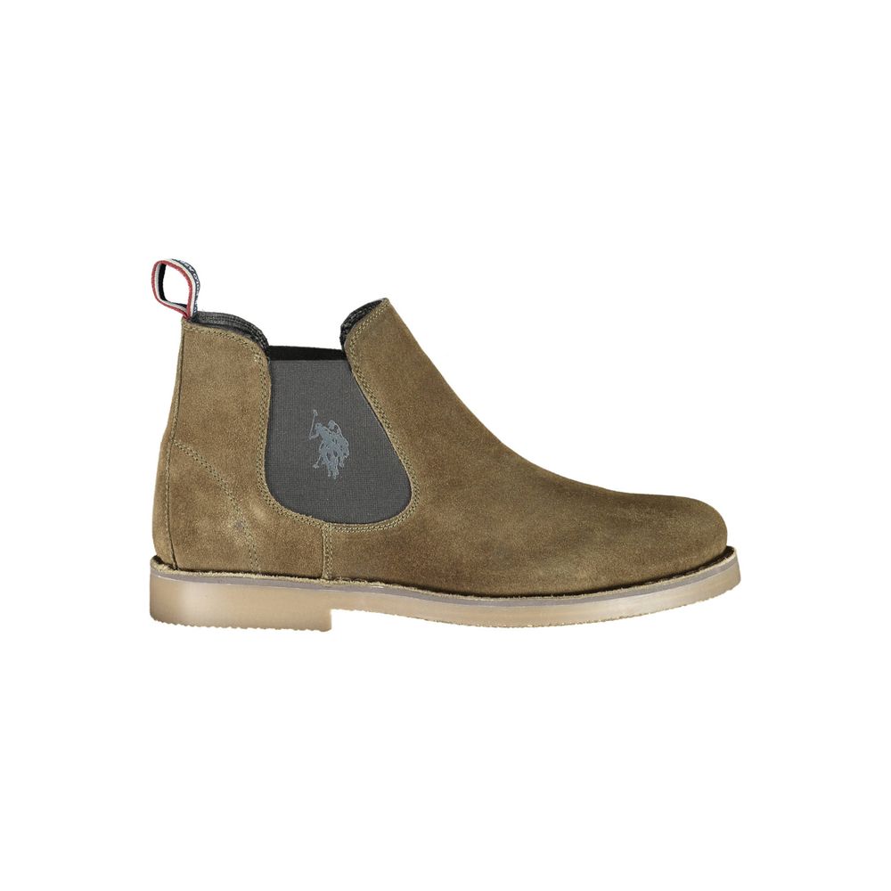 Green Leather Men Ankle Boot