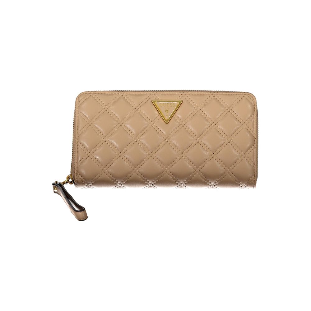 Beige Polyethylene Women Wallet