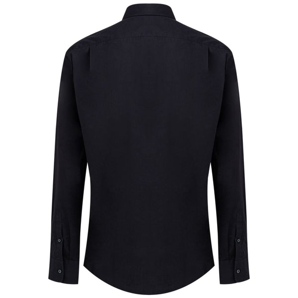 Dolce & Gabbana Navy Blue Cotton Dress Shirt