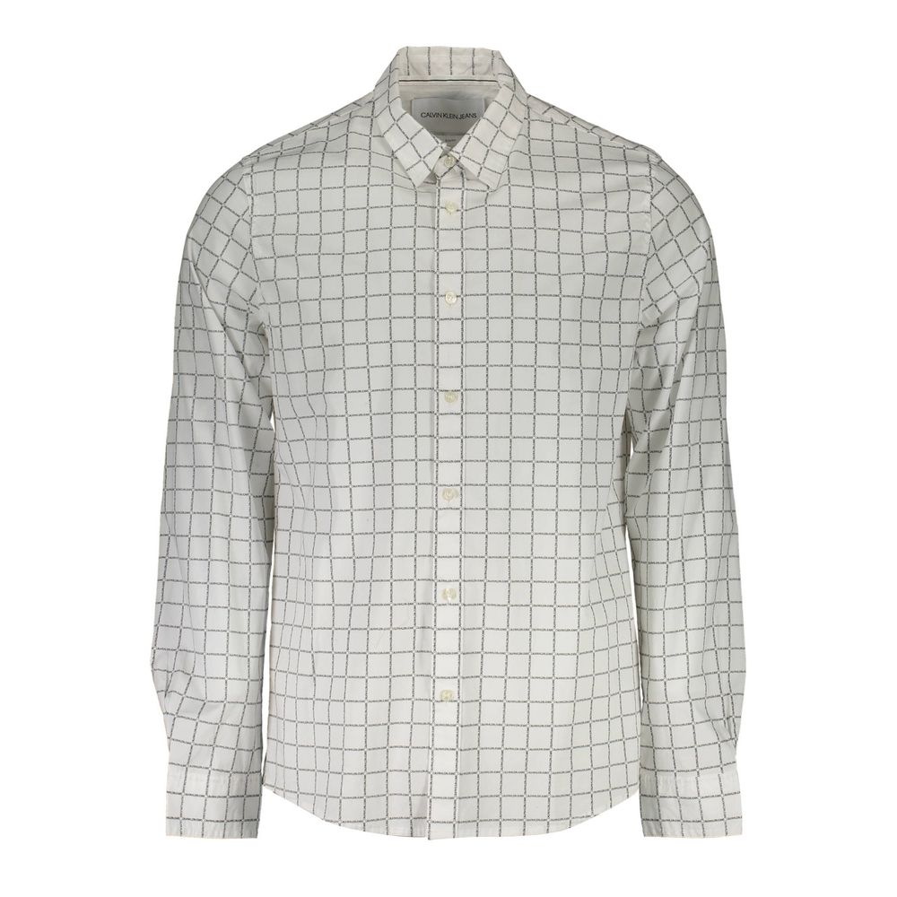 Camicia da uomo in cotone bianco